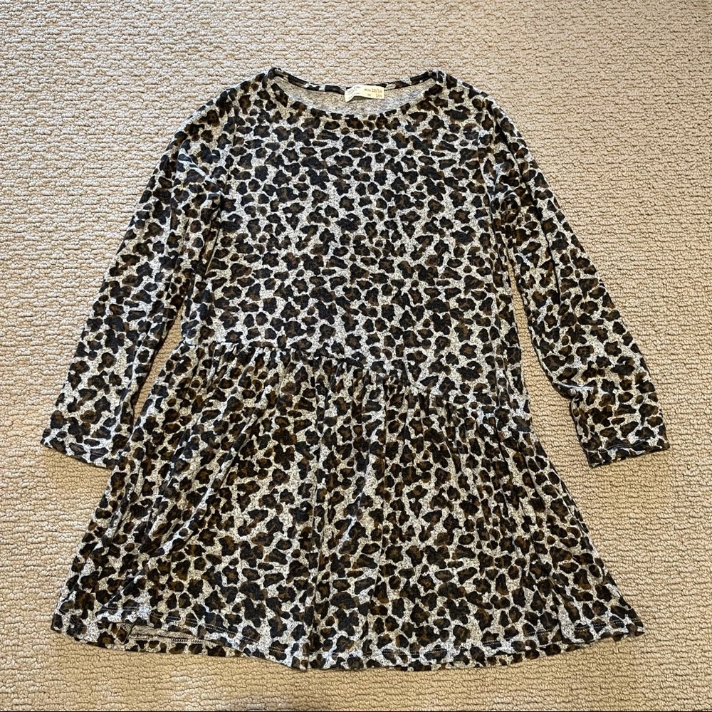 ZARA | Knit Leopard Print Dress | Size 13/14 Kids | XS